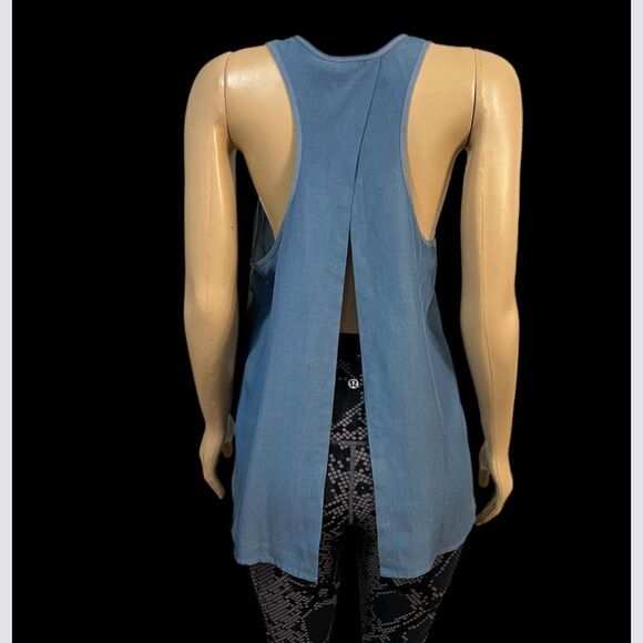 Lululemon Athletica All Tied up Tank Top Tencel New with tags size 8 blue - Picture 6 of 7